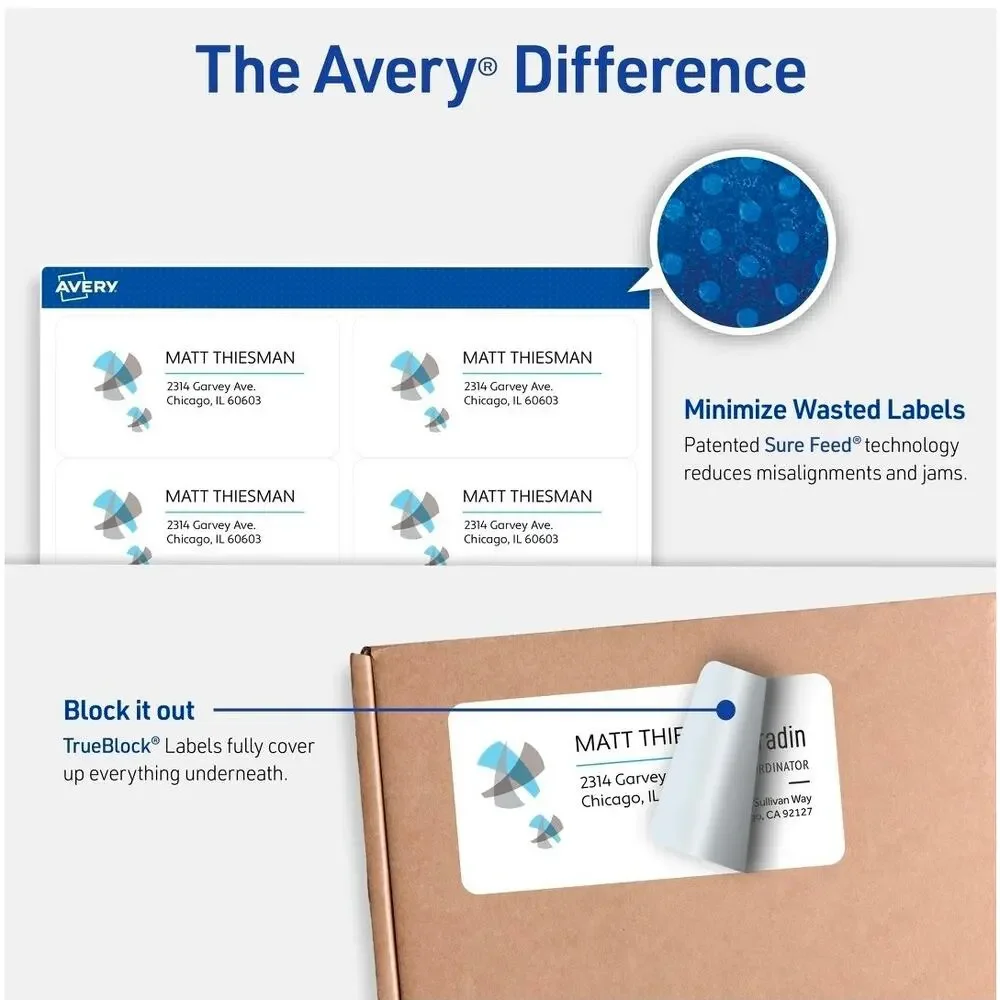 AVERY shipping labels, 2